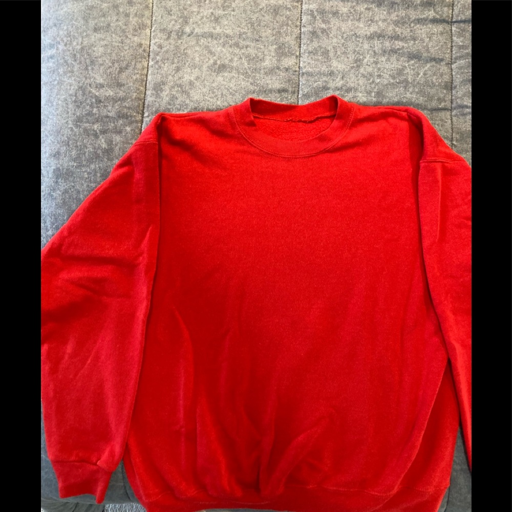 Hanes Red Crew neck  Sweatshirt